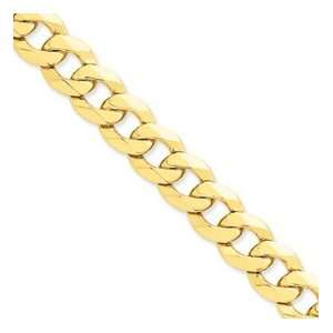  14k 11.75mm Beveled Curb Chain 20 Inches Jewelry
