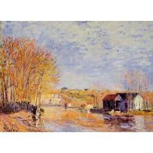  Oil Painting High Waters at Moret sur Loing Alfred 
