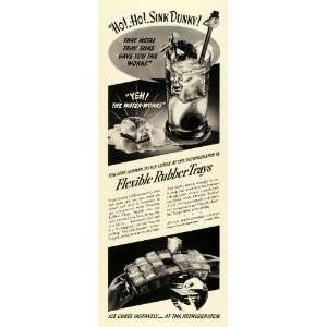  1937 Ad Rubber Ice Cube Tray Water Drink Inland 