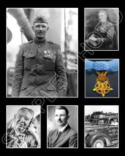 Alvin York #4 Photo Collage Medal Of Honor + Draft Card  