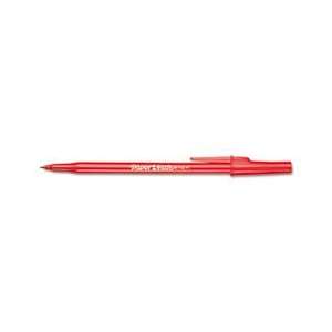  Stick Pen, Ballpoint, Fine Point, 0.8mm, Red Ink/Red 