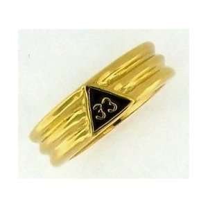  33rd Degree Ring Stainless Steel Layered in Gold Jewelry