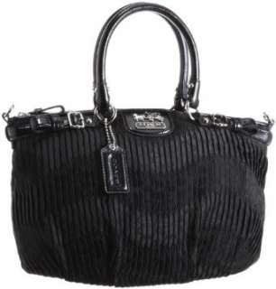   Gathered Signature Sophia Satchel Bag Purse 18885 Black Clothing