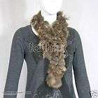 Racoon Fur and Rex Rabbit Fur Blended Scarf Muffle Wrap items in 