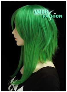 New Fashion Short Green Layered Hair Wig OA05  