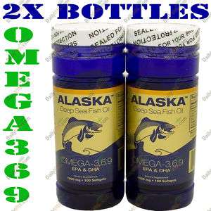 X100 Alaska Fish Oil Omega 3,6,9 DHA/EPA/Flaxseed Oil  