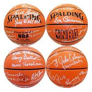  Hall of Fame Autographed / Signed Spalding Leather 