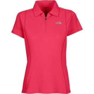 North Face Womens HyDry Polo Shirt Top Red Large L NEW  