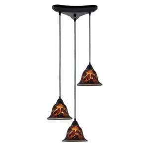  Firestorm 3 Light Pendant In Dark Rust