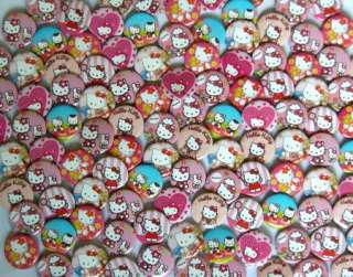 New Hello Kitty badge pin 102 pcs dia 2.5cm Random  