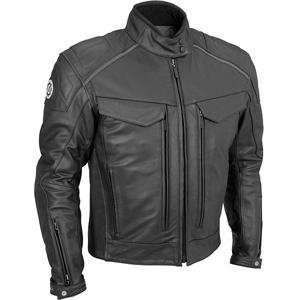    Firstgear Scout Leather Jacket   3X Large/Black Automotive