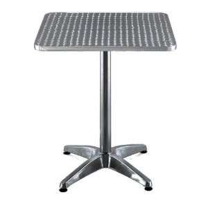  Square Lifetime Aluminum Table Top With Base for Dining, Restaurant 