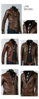 mens leather jacket k20004 3color (sz us S,M,L)  