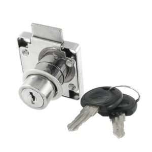  Square 40 x 40mm Metal Home Drawer Lock w 2 Cross Keys 