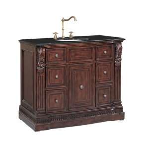   ) 43 Inch Traditional Solid Wood Bathroom Vanity