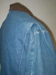 70s Key Imperial faded denim corduroy barn jacket 38 L  