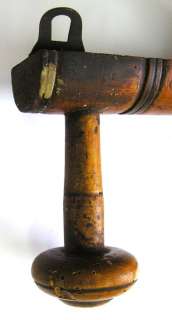 COAT HAT RACK CHINOISERIE TURNED WOOD c1890 FRENCH 4 KNOBS  