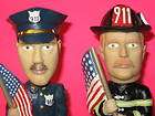 NYPD + FDNY 911 Heroes Bobblehead Pair Lot 2002