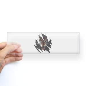  Bumper Sticker Clear Wolf Rip Out 