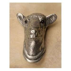 Anne At Home Cabinet Hardware 009 Sheep Knob Pewter with Terra Cotta 