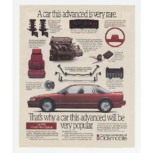  1990 Oldsmobile Cutlass Supreme 4 Door Advanced Rare Print 