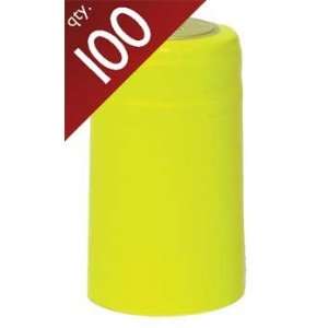  Gloss Yellow PVC Capsules   100 ct. 