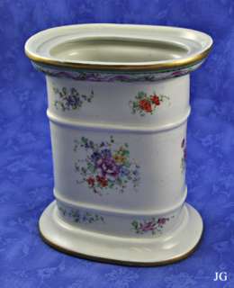 Mottahedeh Lowestoft Reproduction Vase Vintage Floral  