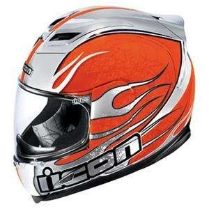    Icon Airframe Claymore Chrome Helmet   3X Large/Orange Automotive