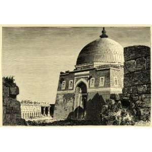  1878 Steel Engraving Mausoleum Tughlakabad Tughlaqabad 