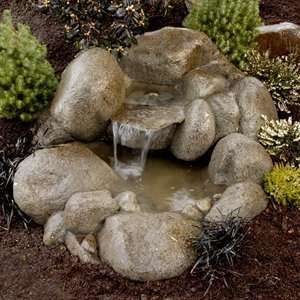   Creations 007 River Rock Falls Outdoor Fountain