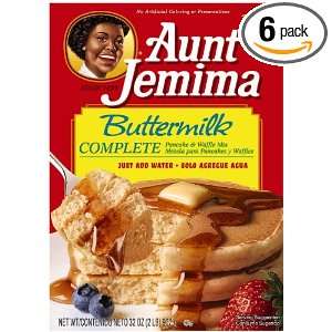 Aunt Jemima Complete Pancake Mix Buttermilk, 32 Ounce Boxes (Pack of 6 