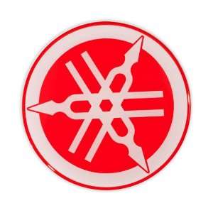    Genuine Yamaha O.E.M. Red Tuning Fork Dome Decal