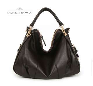 Style2030 New KOREA GENUINE LEATHER Handbags Hobo Tote Shoulder Bag 