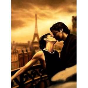  Migdalia Arellano 23.625W by 31.5H  A Paris Kiss 