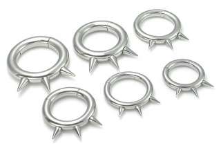 10g 8g 6g SPIKED Segment Captive Bead Ring  