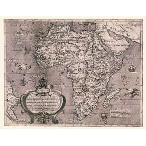    1600s map of Africa by Arnoldo di Arnoldi