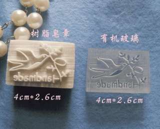 Z13 Handmade Soap Resin Stamp Seal Soap Mold Mould PIGEON 4X2.6CM 