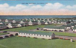 Fort Ord MOnterey CA California vintage military scene view postcard 