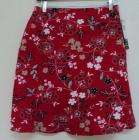 misses size 8 Briggs SKIRT red black white tan cotton twill  