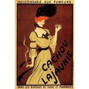 SMOKING GIRL CIGAR CACHOU LAJAUNIE CAPPIELLO FRANCE FRENCH VINTAGE 