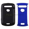 Black Blue Hard Case+Privacy SP+Cable+Charger For BlackBerry Bold 9900 
