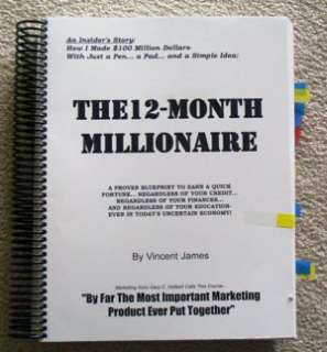 JAMES VINCENT THE 12 MONTH MILLIONAIRE COPYWRITING DIRECT RESPONSE 