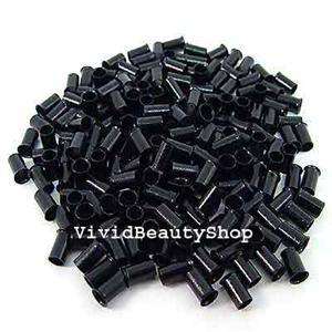 200 Black Hair Extensions Micro Ring Link Tubes Wigs  