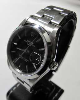Rolex Oyster Perpetual QS Date 15200, Black Dial, SS HEAVY SOLID BAND 