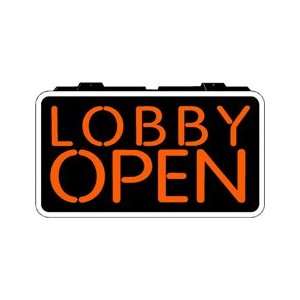  Lobby Open Backlit Sign 13 x 24