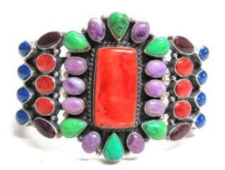 Kirk Smith Explosion of Color Multi Stone Cluster Cuff  