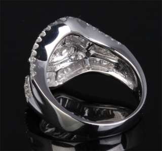 19CT Diamond 14K White Gold Engagement Wedding Ring  