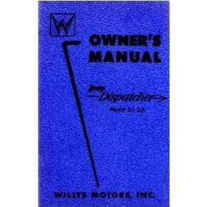  1955 JEEP DISPATCHER DJ 3A Owners Manual User Guide 