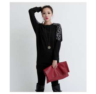 CHIC BATWING SLEEVE CREW NECK KNIT TOP S 1507  