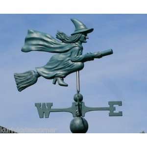    FABULOUS PATINA WITCH WEATHERVANE W/DIRECTIONALS 